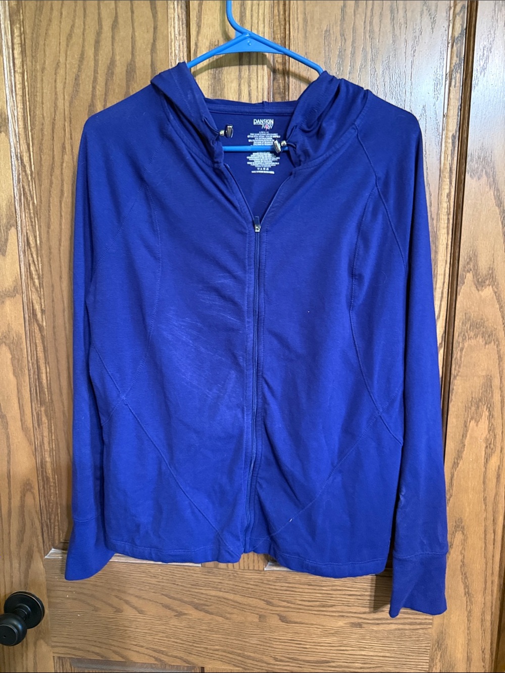 Danskin Electric Blue Full-Zip Hooded Jacket